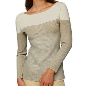 St. John Sweater Elevated Basic Luxury Wool Blend Parisian Womens S Boat Neck